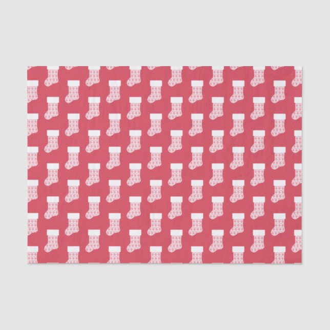 Papel De Seda Navidades de Winter Knit Stocking Tissue Paper (Anverso)