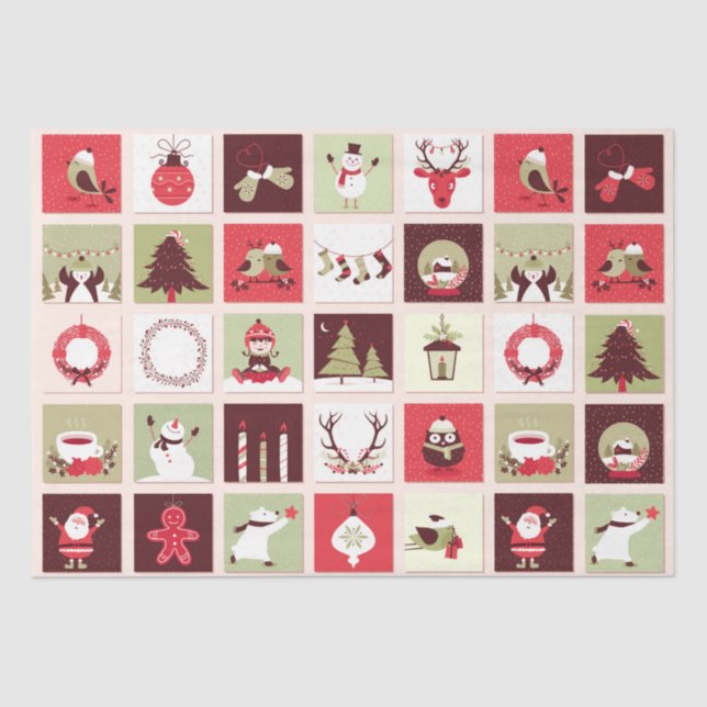 Papel De Seda Navidades Decor Collection 12 Decoupage (Anverso)