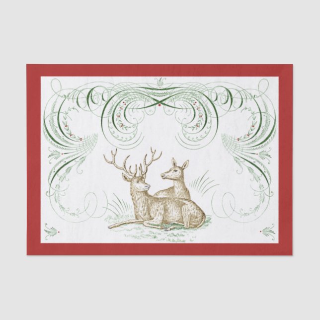 Papel De Seda Navidades Deer (Anverso)
