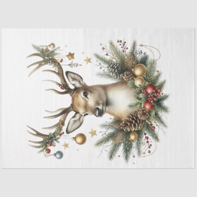 Papel De Seda Navidades Deer (Anverso)