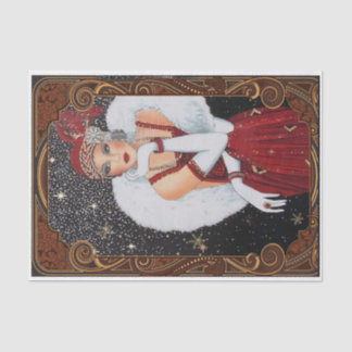 Papel De Seda Navidades del Art Decó de la Vintage