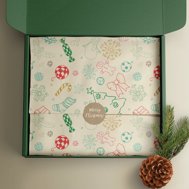 Papel De Seda Navidades del folk Art Gingerbread Men (Subido por el creador)