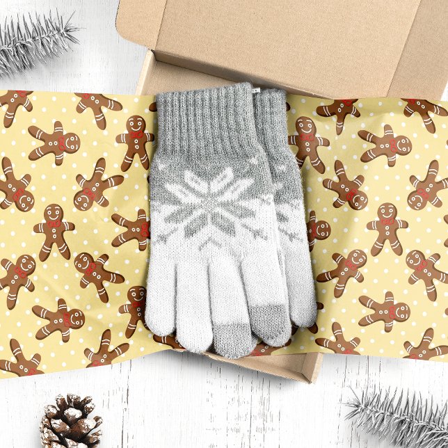 Papel De Seda Navidades del Hombre del Gingerbread Amarillo (Subido por el creador)