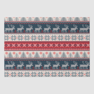 Papel De Seda Navidades del patrón de Knit Faux Personalizados W