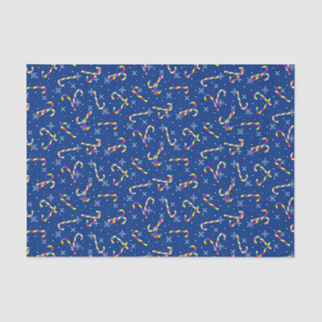 Papel De Seda Navidades del Rainbow Candy Canes (Anverso)