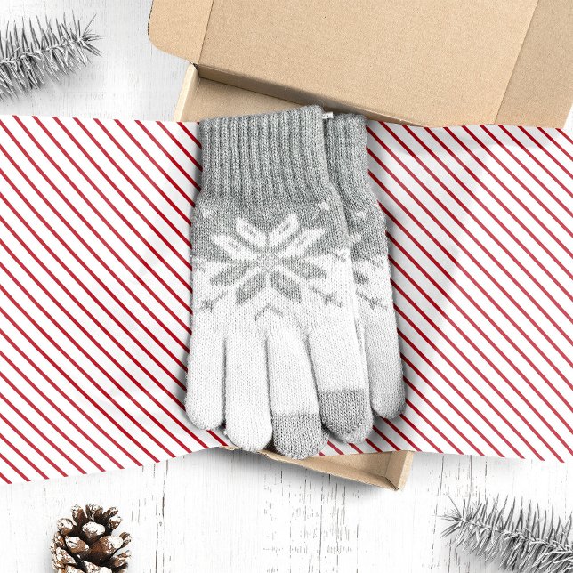 Papel De Seda Navidades Delgados De Tiras De Cañón Rojo Y Blanco (Subido por el creador)