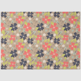 Papel De Seda Navidades dibujados a mano Poinsettia Marina Blanc