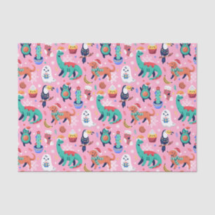 Papel De Seda Navidades divertidos Dinosaurio Perro Perro Aguaca