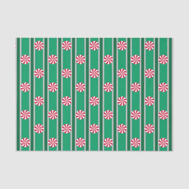 Papel De Seda Navidades divertidos y aficionados Peppermint Cand (Anverso)