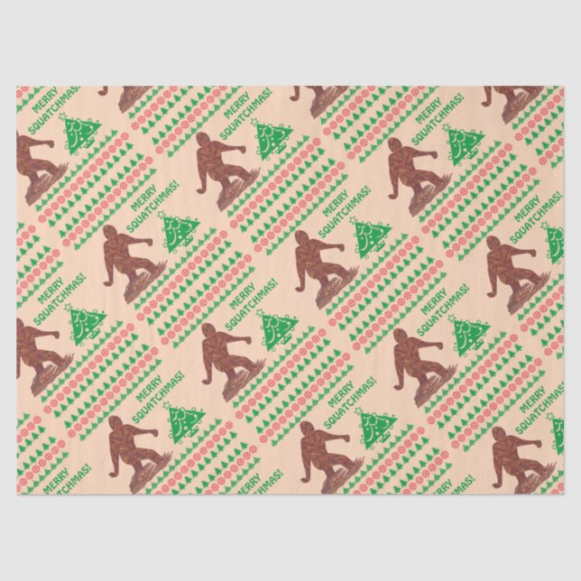 Papel De Seda Navidades divertidos y divertidos de pie (Anverso)