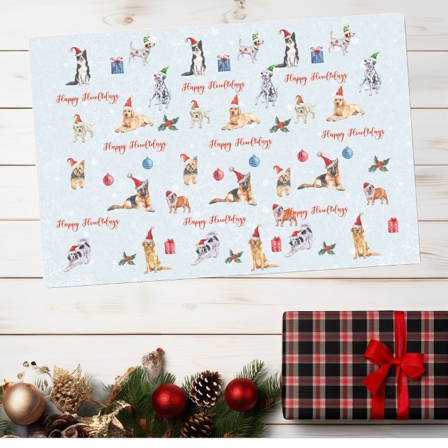 Papel De Seda Navidades Dog Lover Felices Howlidays (Subido por el creador)
