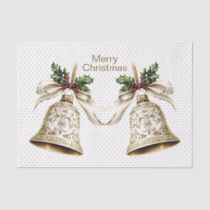 Papel De Seda Navidades dorados doblan brillantes estrellas verd