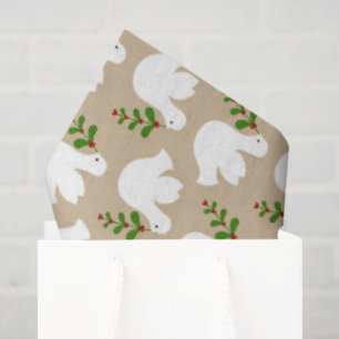 Papel De Seda Navidades Dove Peace Love Joy Holiday patrón