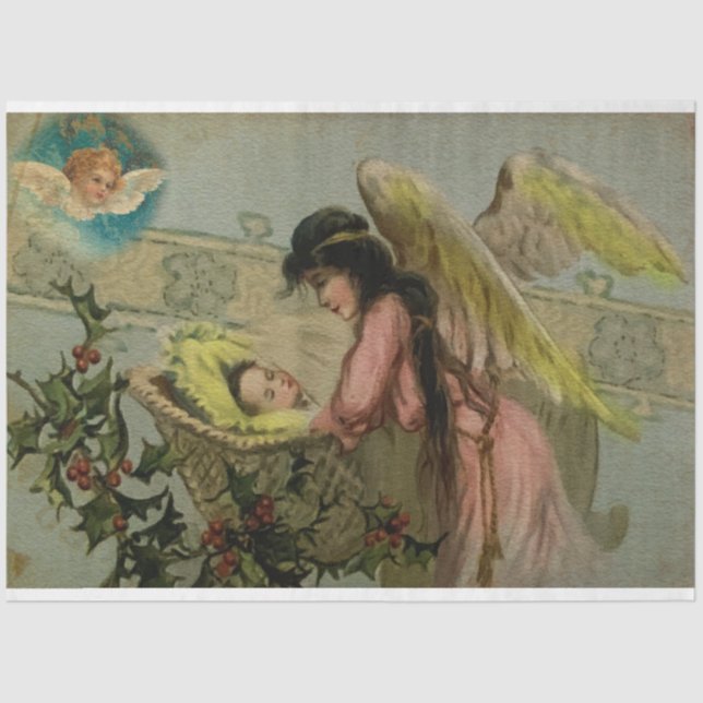 Papel De Seda Navidades durmientes Baby Angel (Anverso)