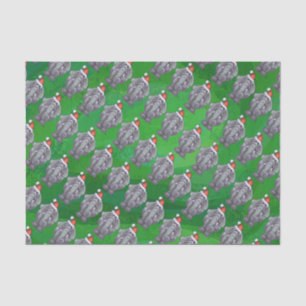 Papel De Seda Navidades Elefantes En Verde