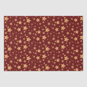 Papel De Seda Navidades elegantes retro del Patrón Estrella Roja
