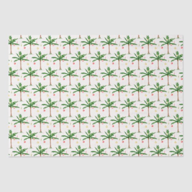 Papel De Seda Navidades en julio Palm Tree, Summer Santa & Lines (Anverso)
