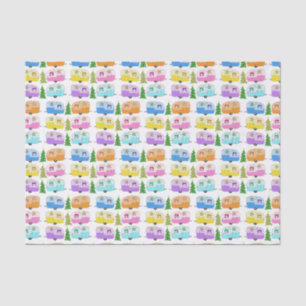 Papel De Seda Navidades encantadores Camper Vintage Trailer RV X