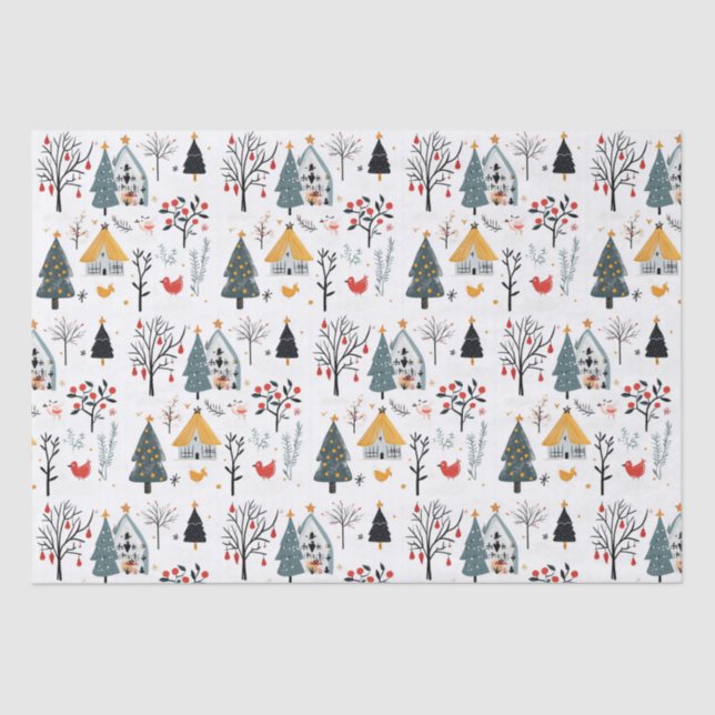 Papel De Seda Navidades escandinavos (Anverso)