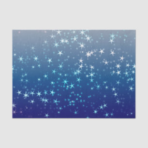 Papel De Seda Navidades Esparkles Stars Blue Sky