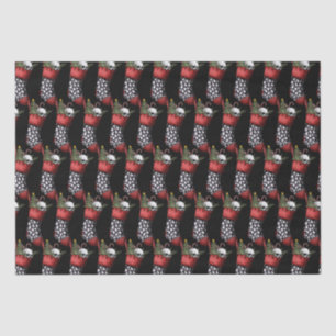 Papel De Seda Navidades espeluznantes con cráneo gótico en repos