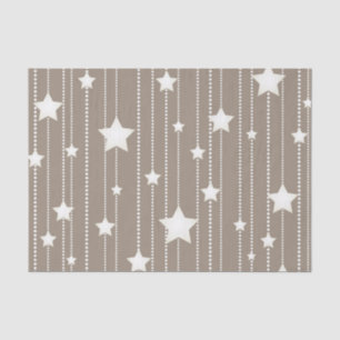 Papel De Seda Navidades estrella garland, diseño beige estaciona