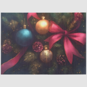 Papel De Seda Navidades Evergreen Ornambon Ribbon