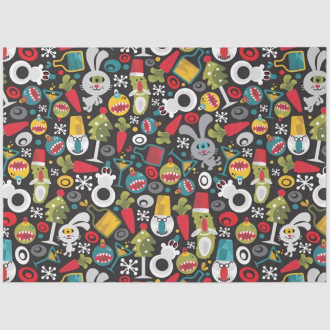 Papel De Seda Navidades feos y Año Nuevo feliz (Anverso)