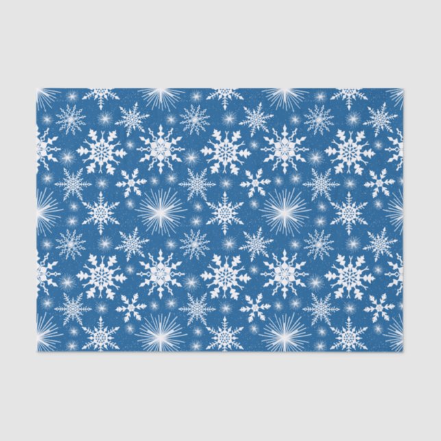 Papel De Seda Navidades Festividades Copos De Nieve Y Esparkles (Anverso)