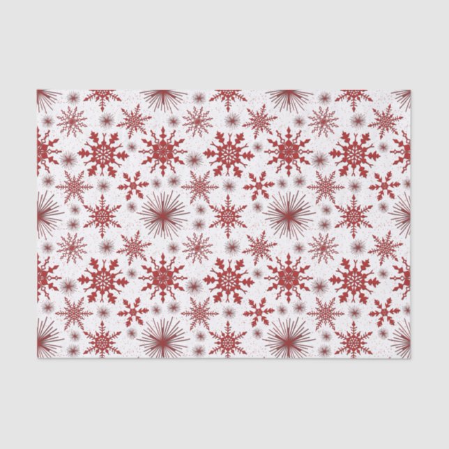 Papel De Seda Navidades Festividades Copos De Nieve Y Esparkles (Anverso)