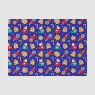 Papel De Seda Navidades festivos con dulces, galletas y chocolat