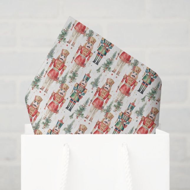 Papel De Seda Navidades festivos de la acuarela de pepino (Bolsa de regalo)