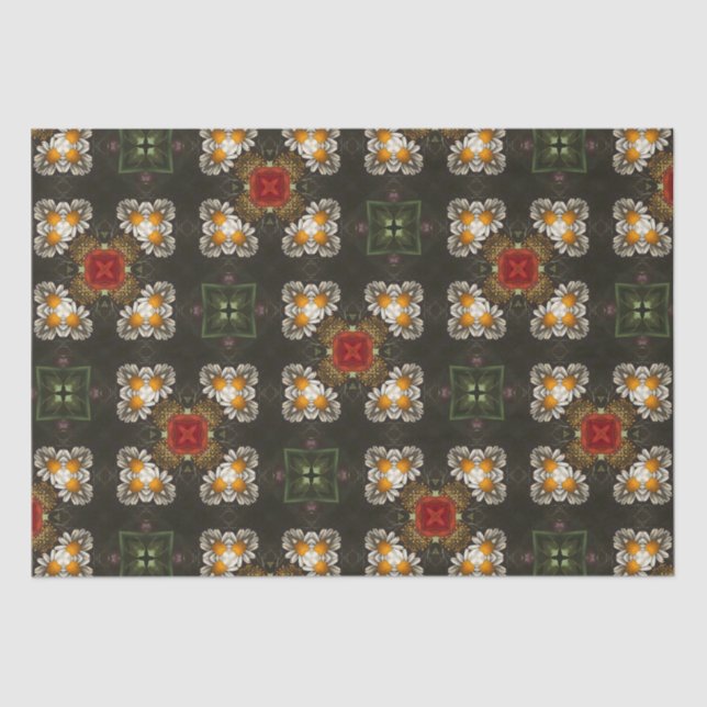 Papel De Seda Navidades festivos de travesía roja (Anverso)