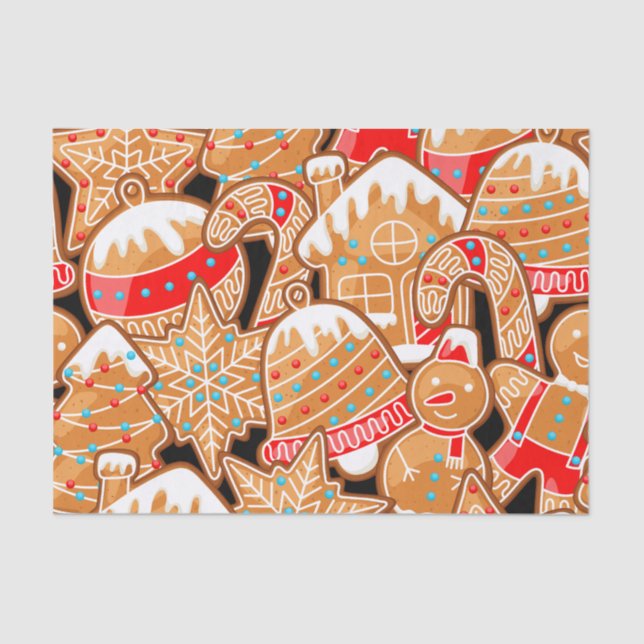 Papel De Seda Navidades festivos Guengibre Cookies (Anverso)