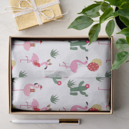 Papel De Seda Navidades Flamingo Fiesta | Vacaciones