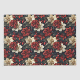 Papel De Seda Navidades florales de época