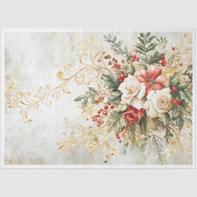Papel De Seda Navidades Florals (Anverso)