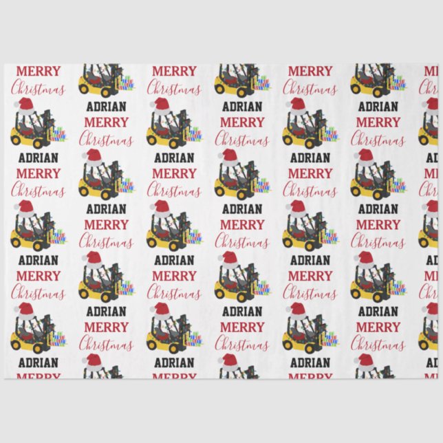 Papel De Seda Navidades Forklift Truck (Anverso)