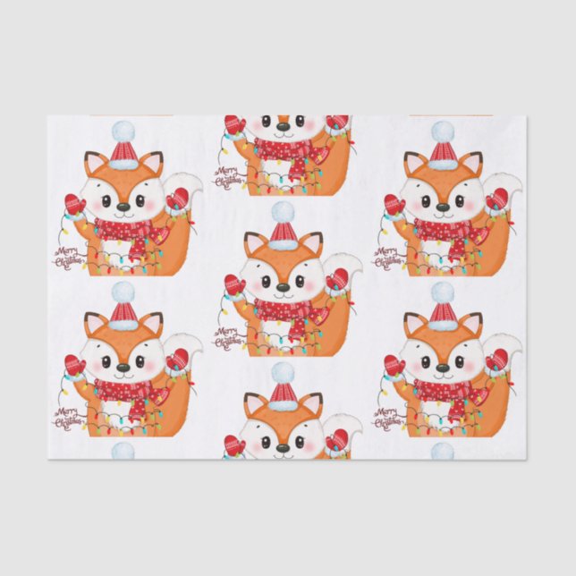 Papel De Seda Navidades Fox con luces (Anverso)