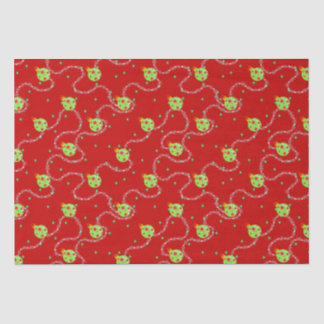 Papel De Seda Navidades Garland y Ornament_red