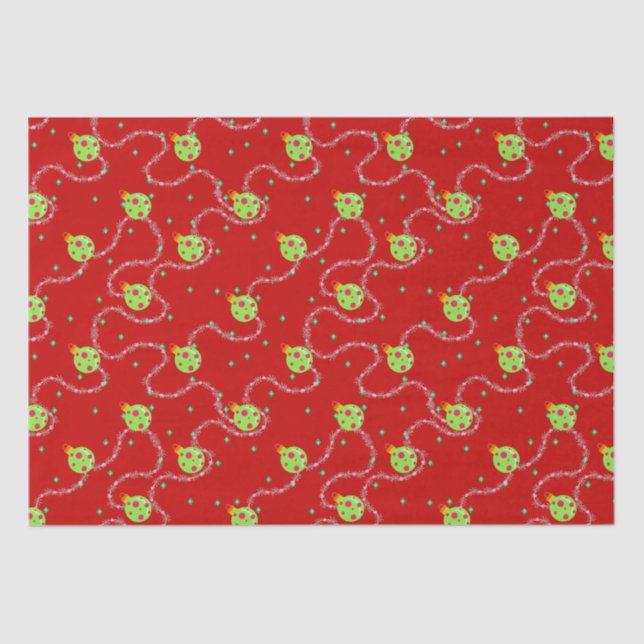 Papel De Seda Navidades Garland y Ornament_red (Anverso)