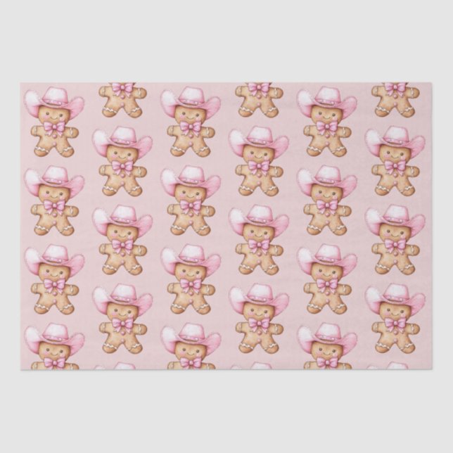 Papel De Seda Navidades Gingerbread Cowgirl (Anverso)