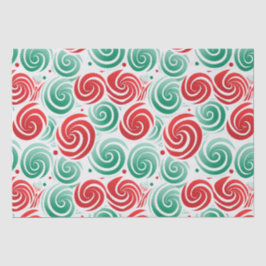 Papel De Seda Navidades giran rojo, verde y blanco
