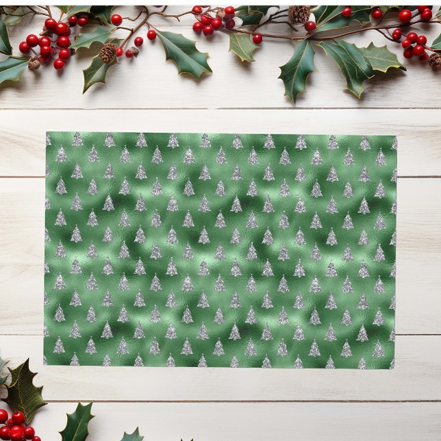 Papel De Seda Navidades Glam purpurina LookGreen Sparkle Trees (Subido por el creador)