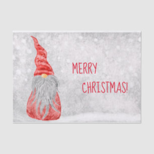 Papel De Seda Navidades Gnome dice ¡Feliz Navidad!