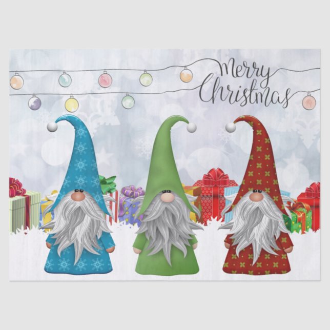 Papel De Seda Navidades Gnomes (Anverso)