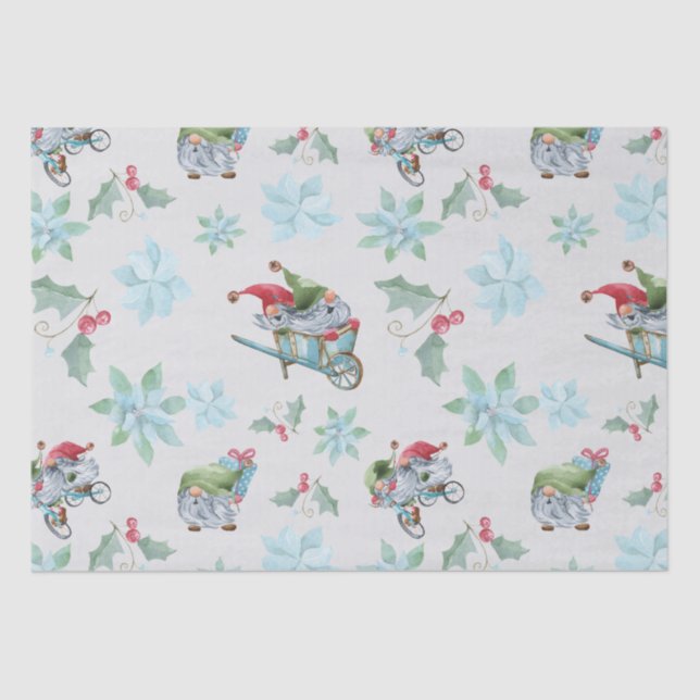 Papel De Seda Navidades Gnomes En Juego (Anverso)