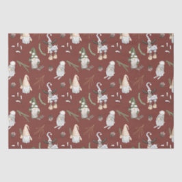 Papel De Seda Navidades Gnomes Woodland Tissue Paper