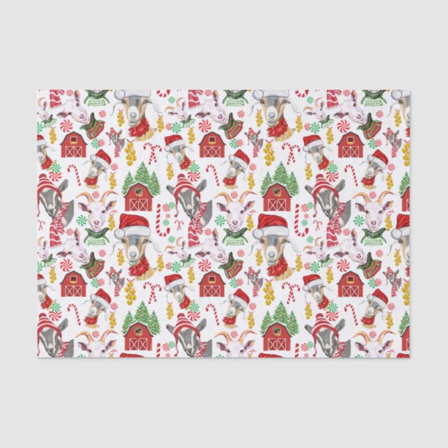 Papel De Seda Navidades GOATS Candy y Jingle Bells GetYerGoat™ (Anverso)