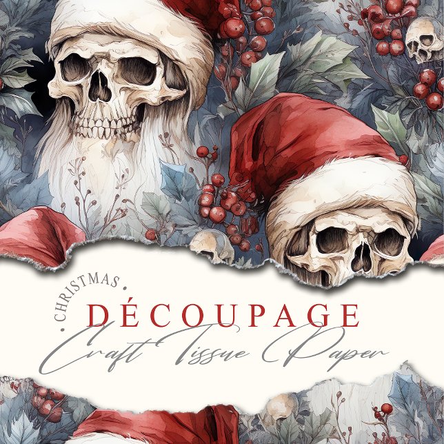 Papel De Seda Navidades góticos se reúnen en sombreros de Santa  (Get creative this Christmas with this gothic Santa in Christmas hats.)